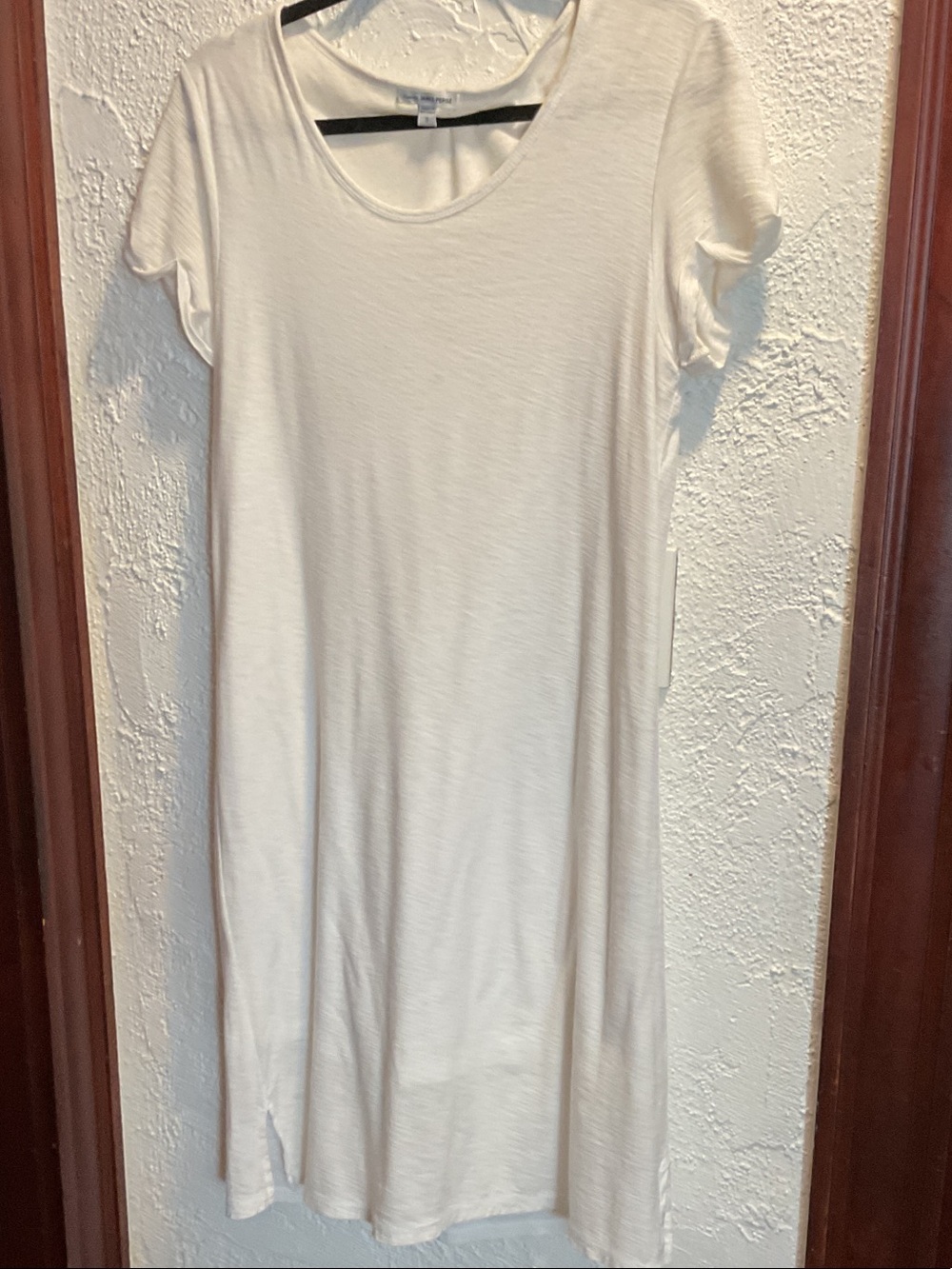 James Perse White Short-Sleeve T Shirt Dress